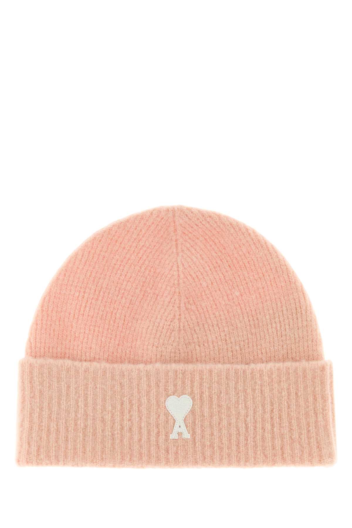Ami Alexandre Mattiussi Salmon Stretch Alpaca Blend Beanie