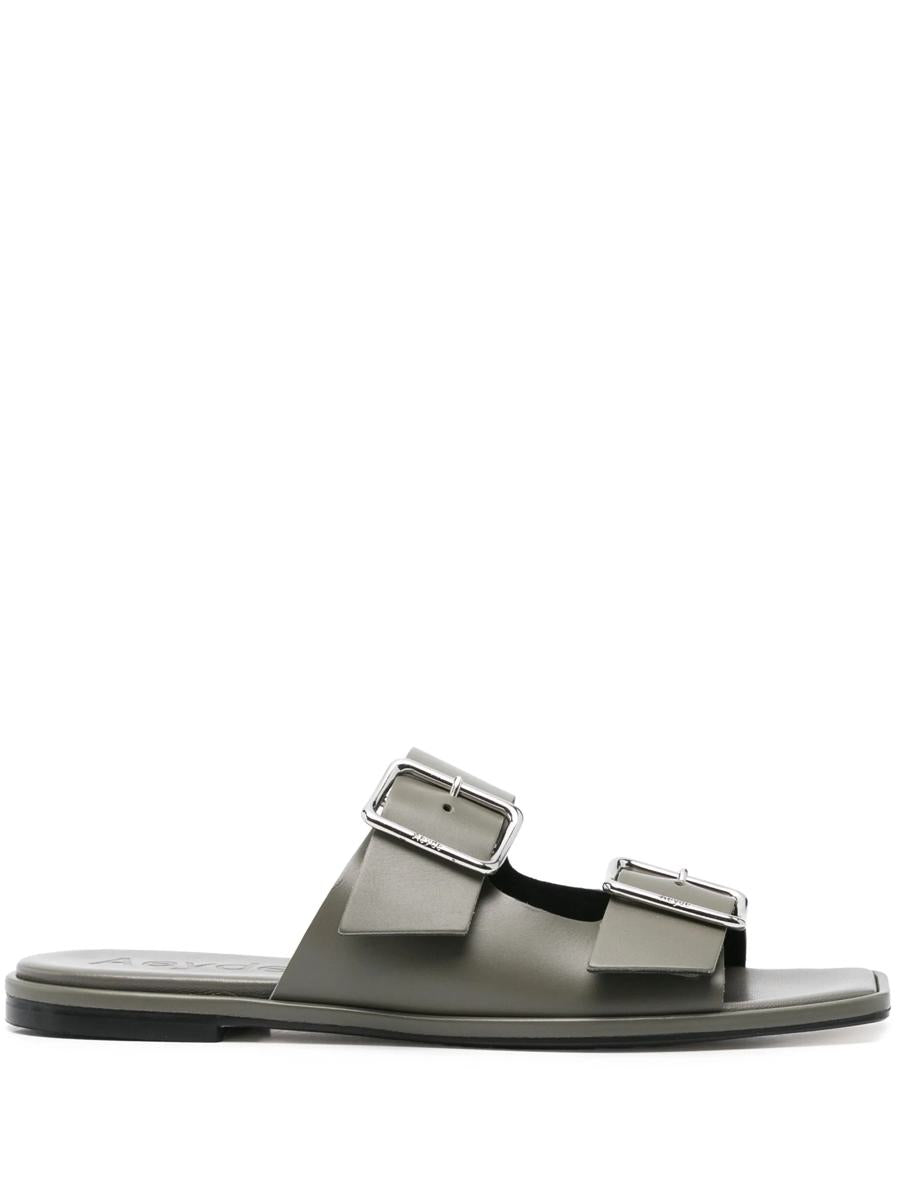 Aeyde Tonya Calf Leather Cement Shoes