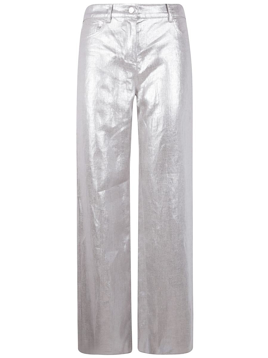 'S Max Mara Malika Silver Trousers Clothing