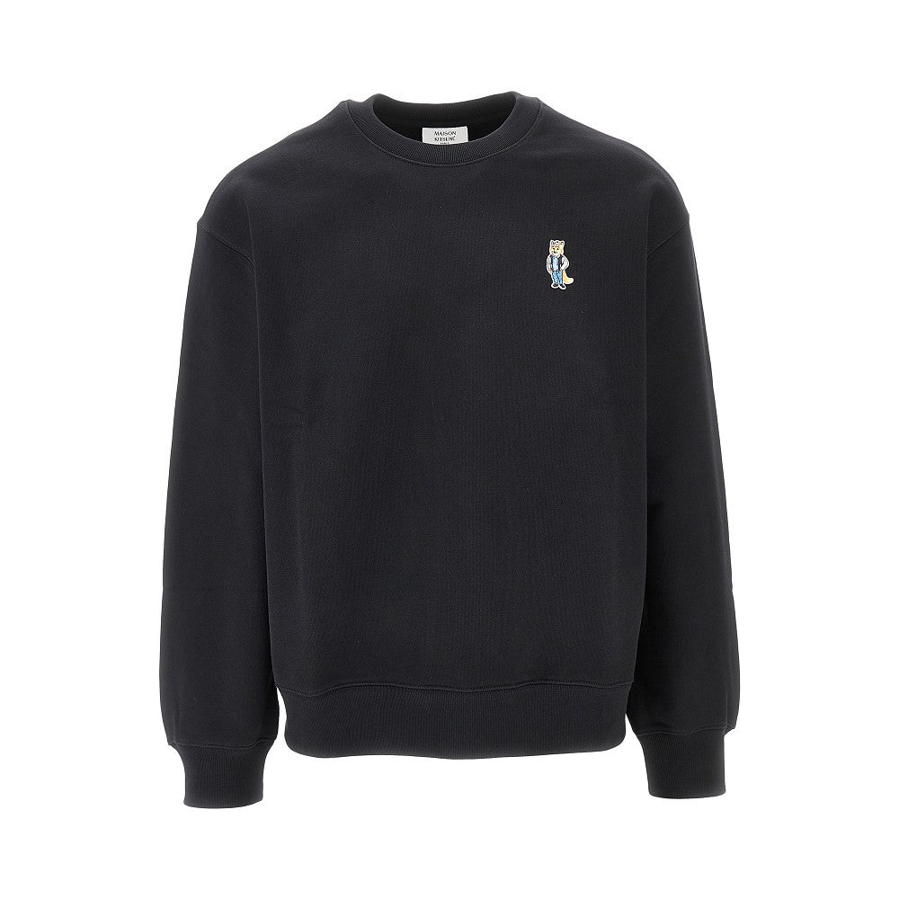 MAISON KITSUNE 狐狸贴布圆领卫衣 男士