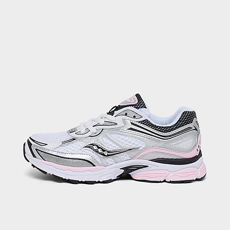 Saucony Big Kids Omni 9 Casual Shoes in Silver/Pink Size: 4