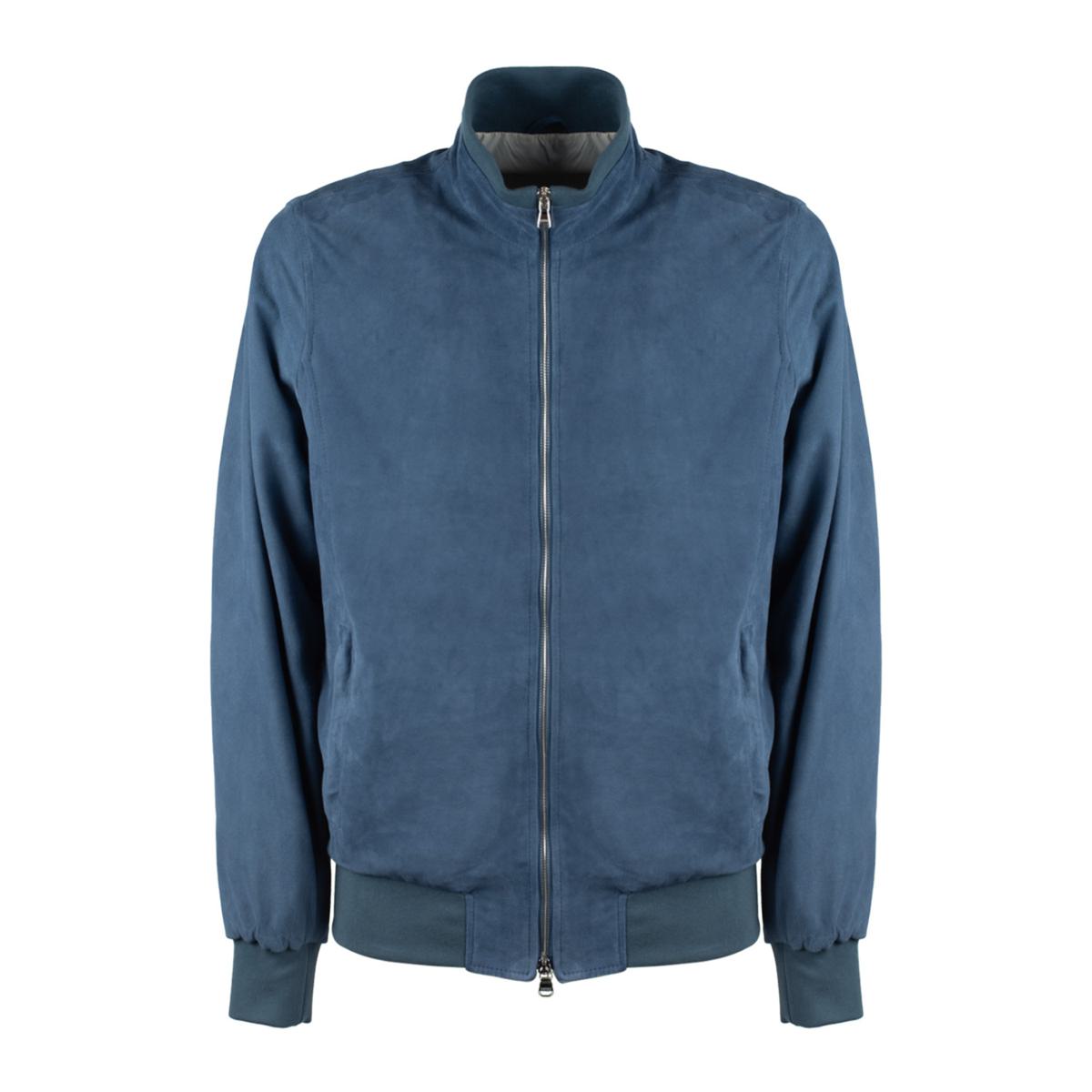 Barba Blue Suede Jacket