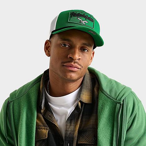 New Era Philadelphia Eagles NFL 9SEVENTY Stretch-Snap Trucker Hat in Green/White