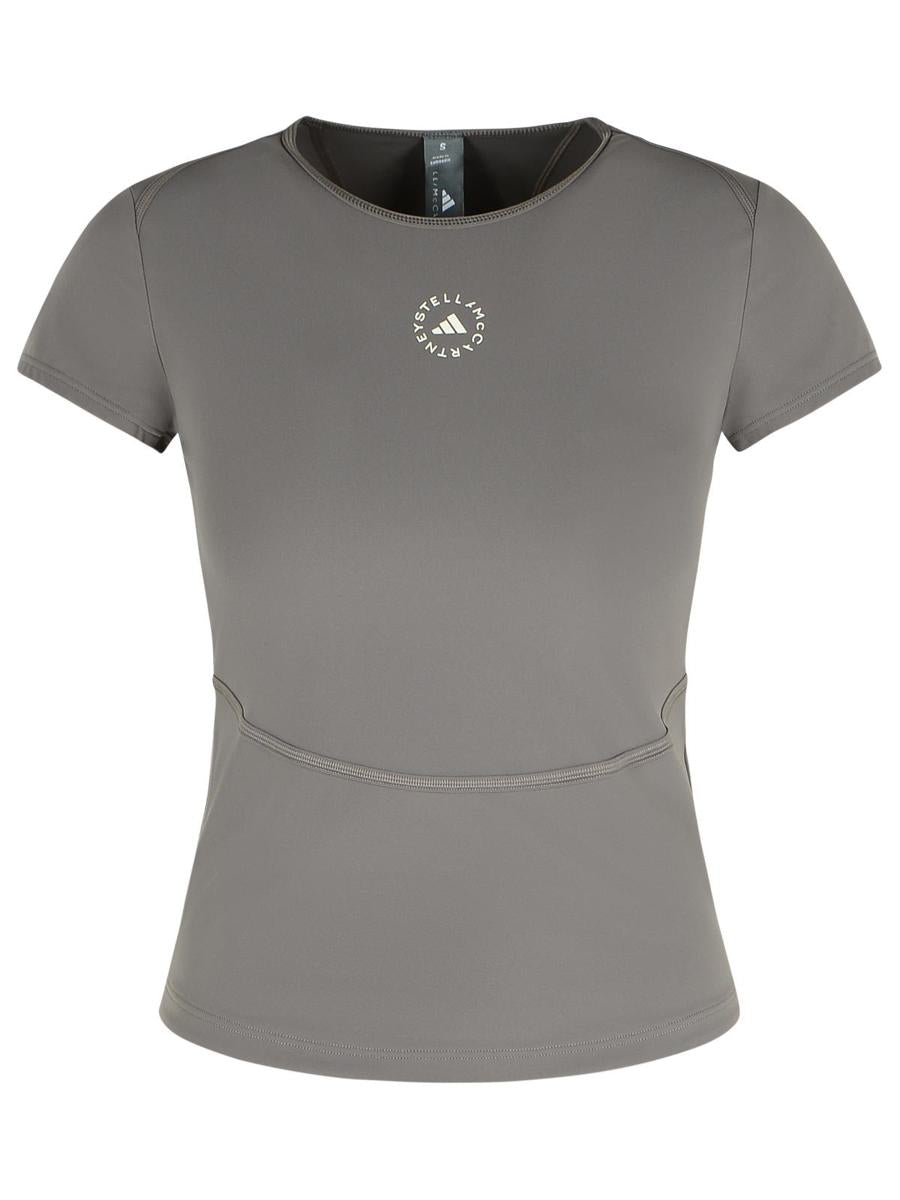 Adidas By Stella McCartney 'Tpr' Grey Polyamide Blend T-Shirt