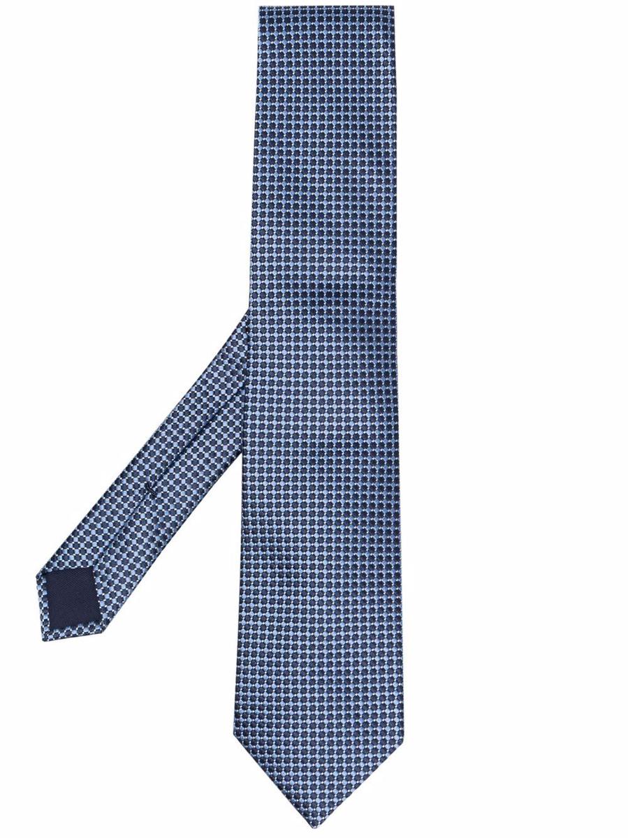 Corneliani Geometric Embroidered Tie