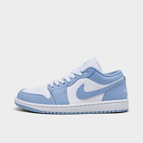 Jordan Women's Air Retro 1 Low Casual Shoes in White/Aluminum Size: 5.0