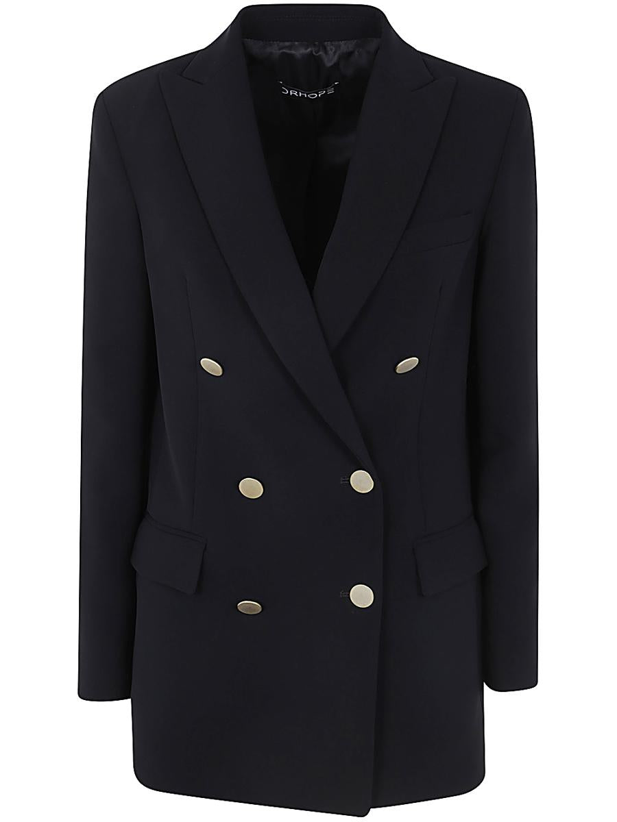 Dr. Hope Gold Bott. Double Breasted Coat Clothing
