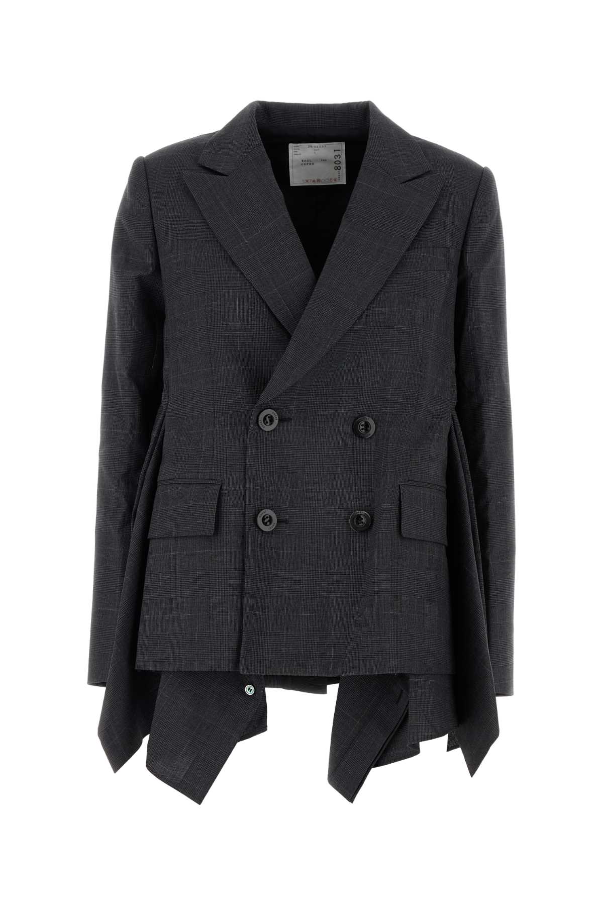 Sacai Embroidered Wool Blazer