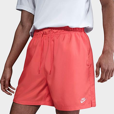 Nike Men's Club Woven 6" Flow Shorts in Magic Ember/White Size: XS