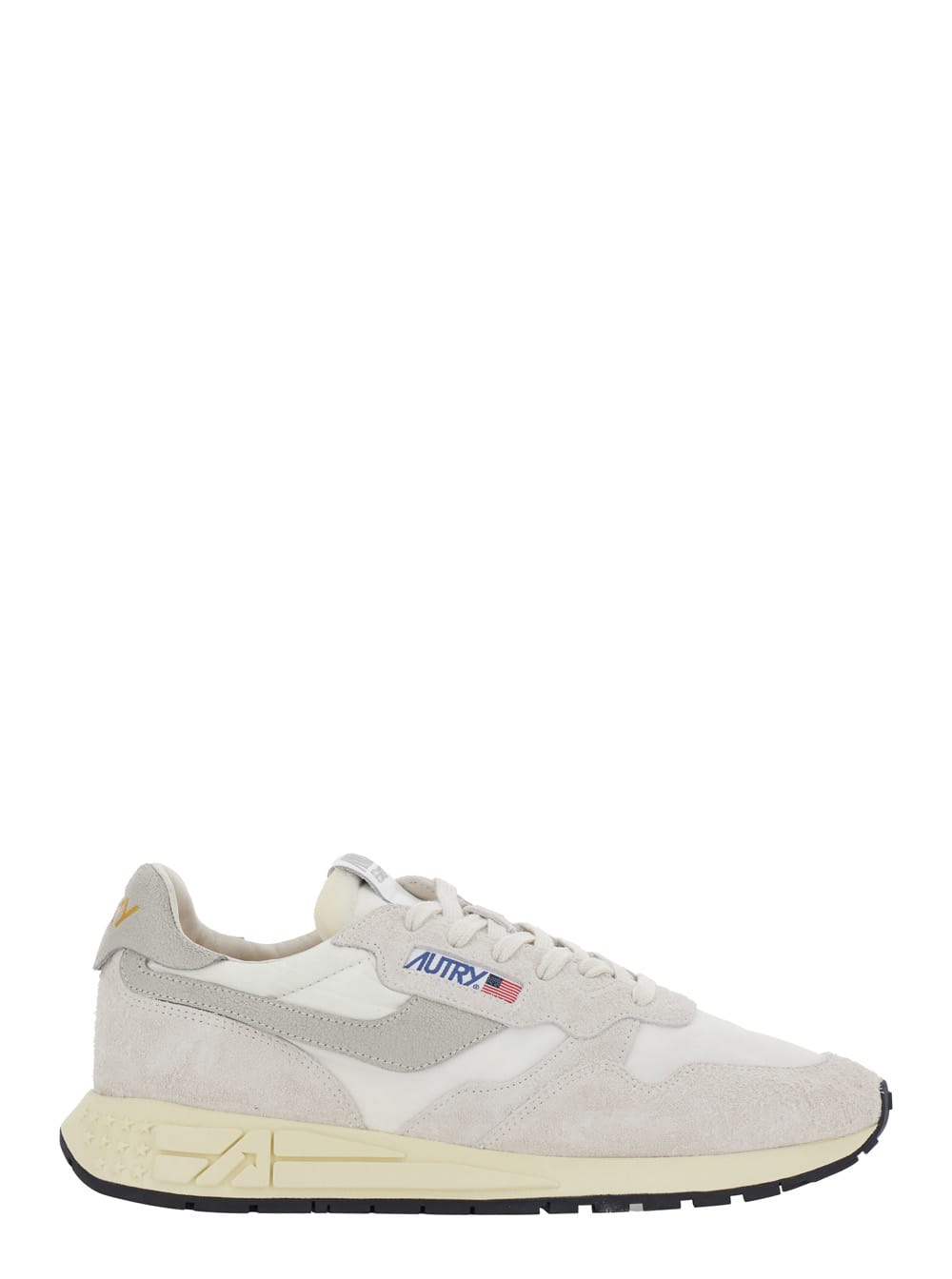 Autry reel Wind Grey Low Top Sneakers With Logo Detail In Suede Man