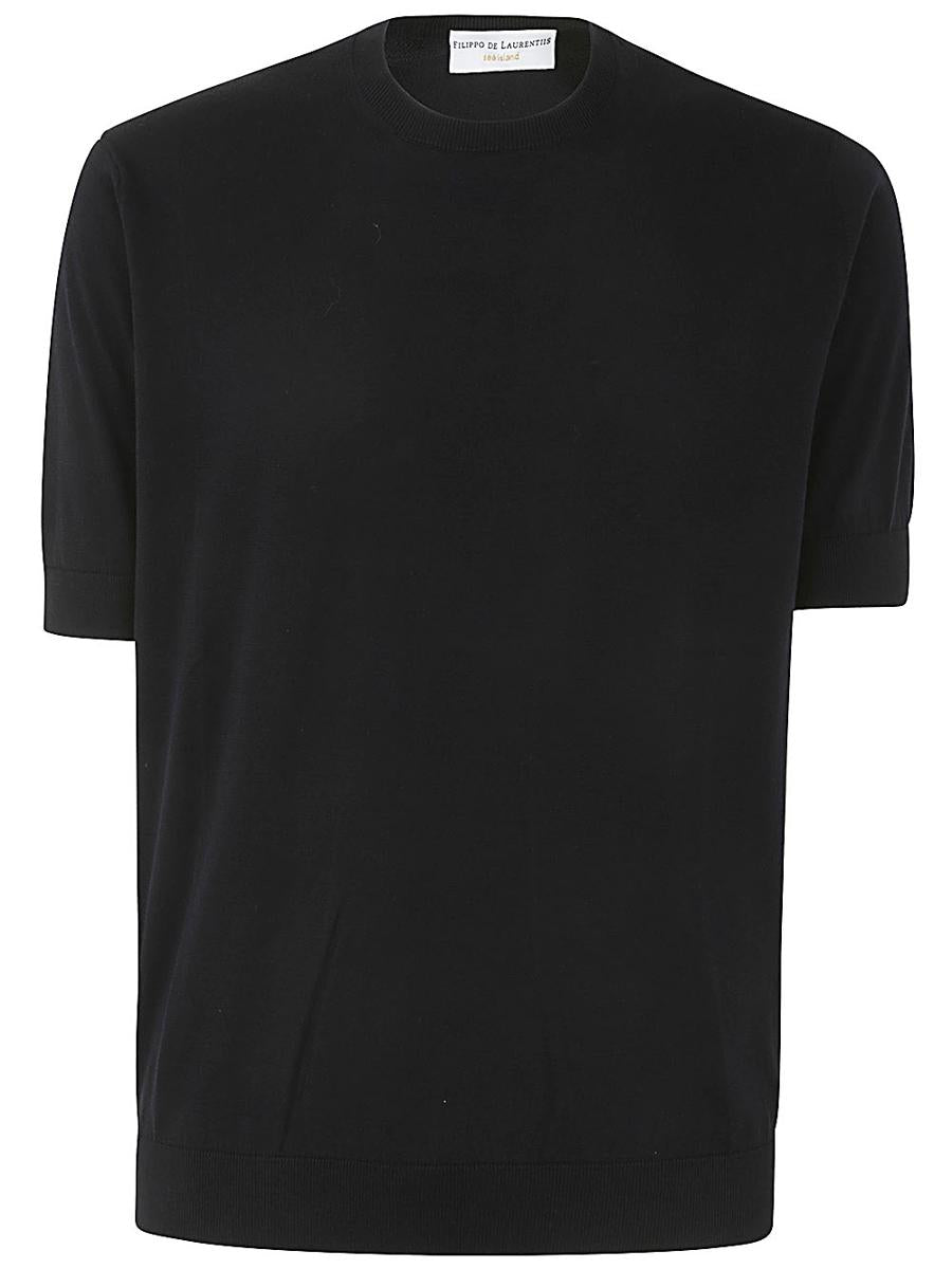 Filippo De Laurentiis Short Sleeves Crew Neck Sweater Clothing