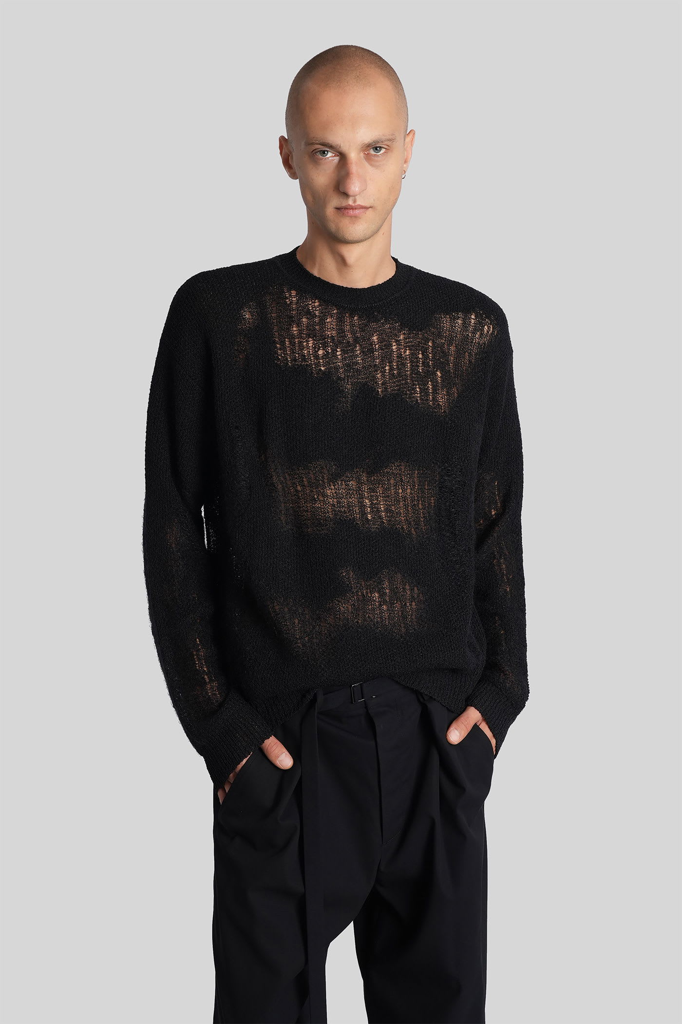 Ann Demeulemeester Kamilo Knitwear In Black Wool