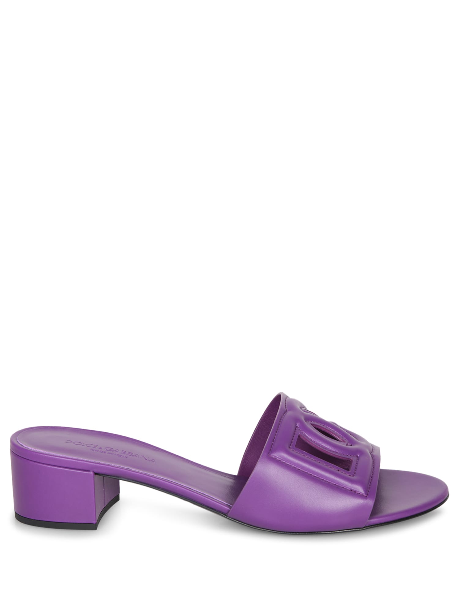Dolce & Gabbana Purple Logo Mule Sandal