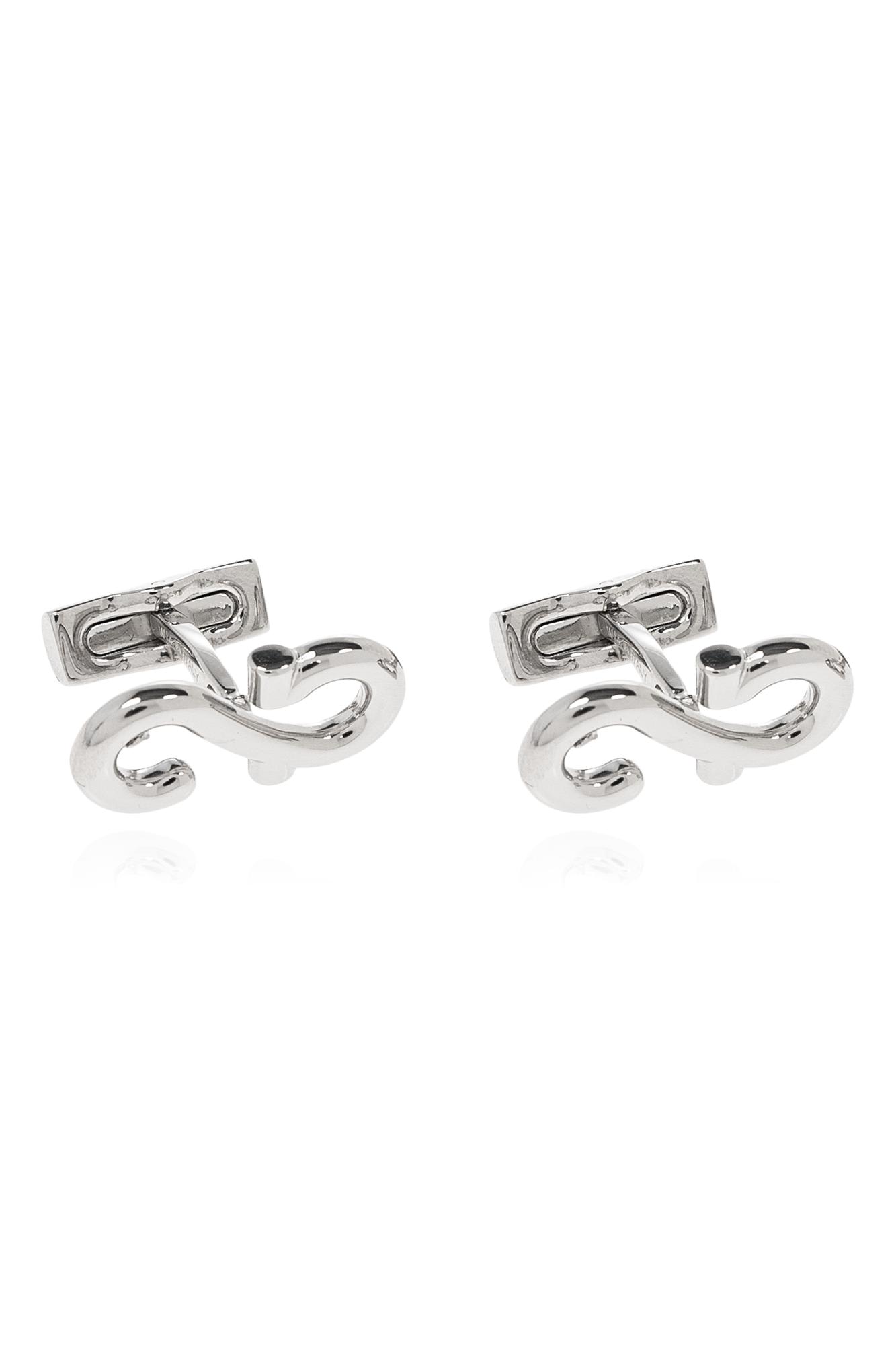 Ferragamo Cufflinks In The Shape Of A Logo