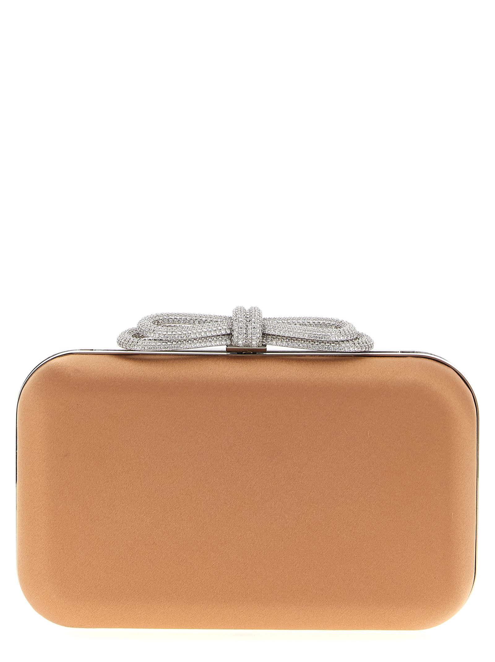 Mach & Mach double Bow Satin Clutch