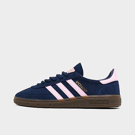 adidas Big Kids Originals Handball Spezial Casual Shoes in Night Indigo/Orchid Fusion/Gum 5 Size: 7.0