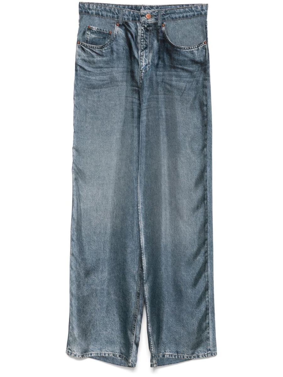 Pierre-Louis Mascia Denim Print Silk Trousers