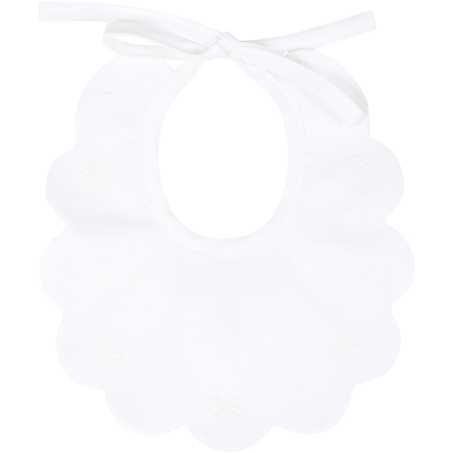 Little Bear White Bib For Babykids