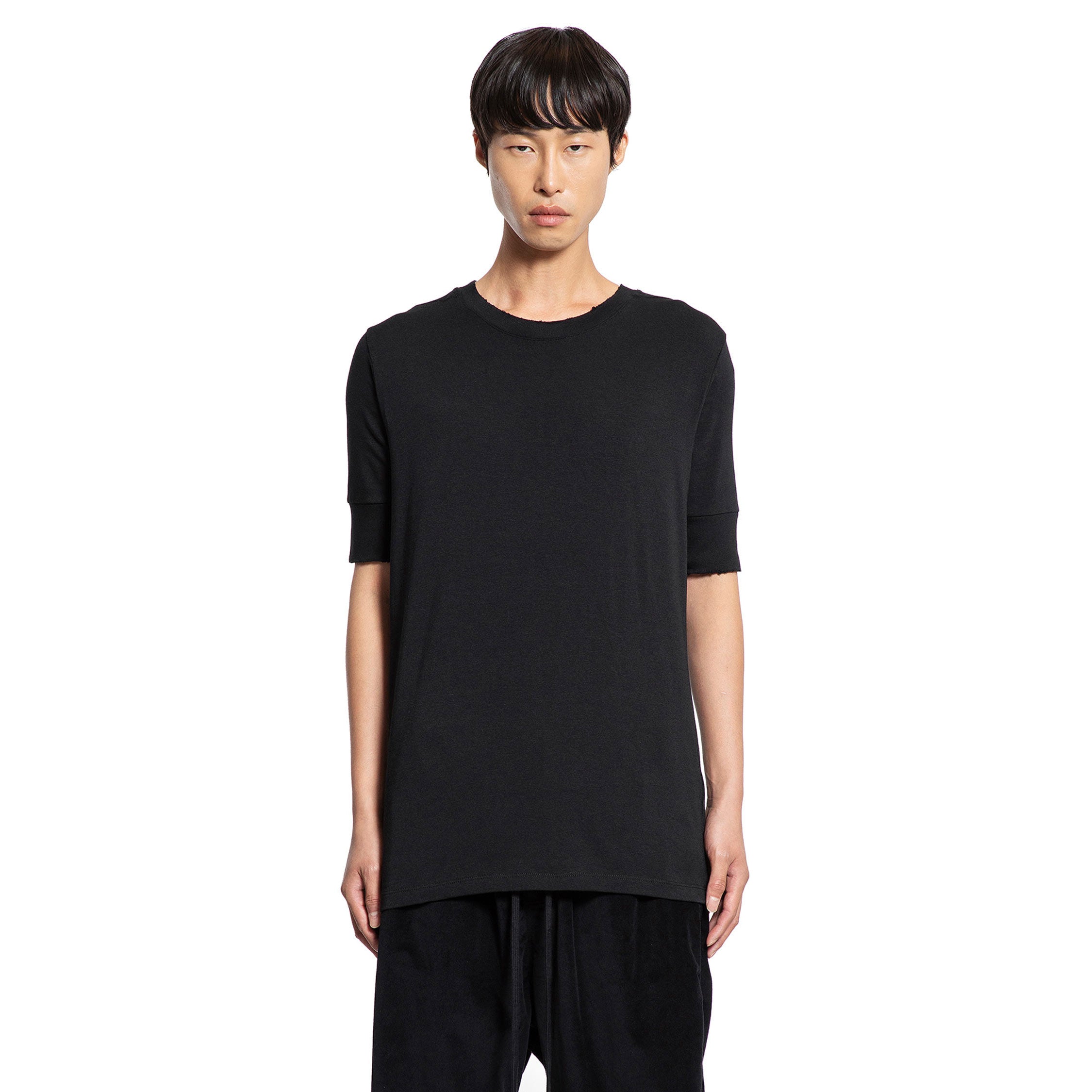 Distressed Stretch Cotton Modal T-Shirt