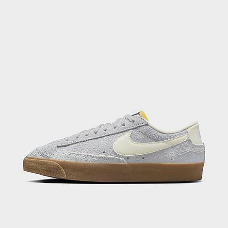 Nike Women's Blazer Low '77 Vintage Casual Shoes in Football Grey/Pale Ivory/Team Orange Size: 5
