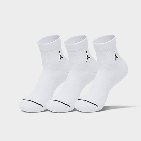 Jordan Everyday Ankle Socks (3-Pack) in White Size: Medium