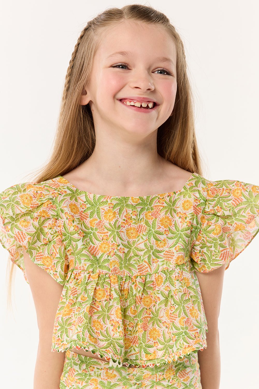 Kids Top Cycas - Yellow Honolulu