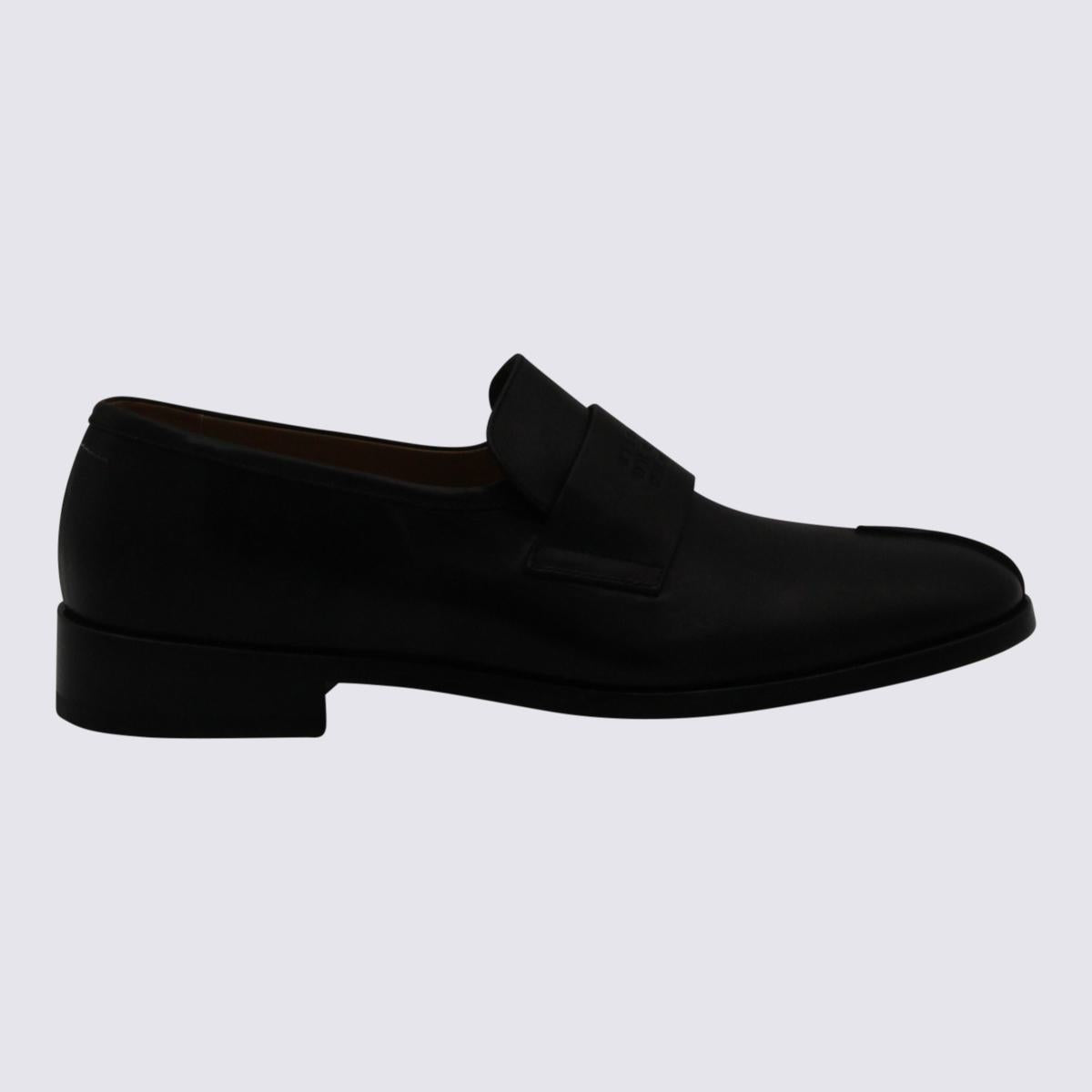 MM6 Maison Margiela Black Leather Loafers