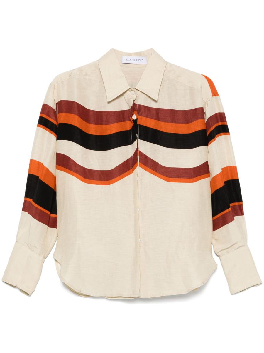 Raquel Diniz Bahia Shirt In Linen With Stripes