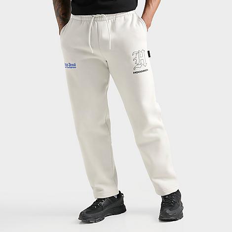 Hoodrich Men's Blaze Graphic Fleece Sweatpants in Grey/Black/Blue Size: Small