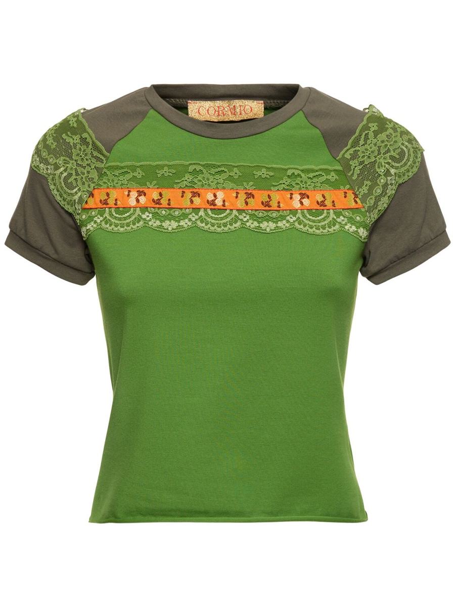 Cormio Lace-Panelling Raglan T-Shirt