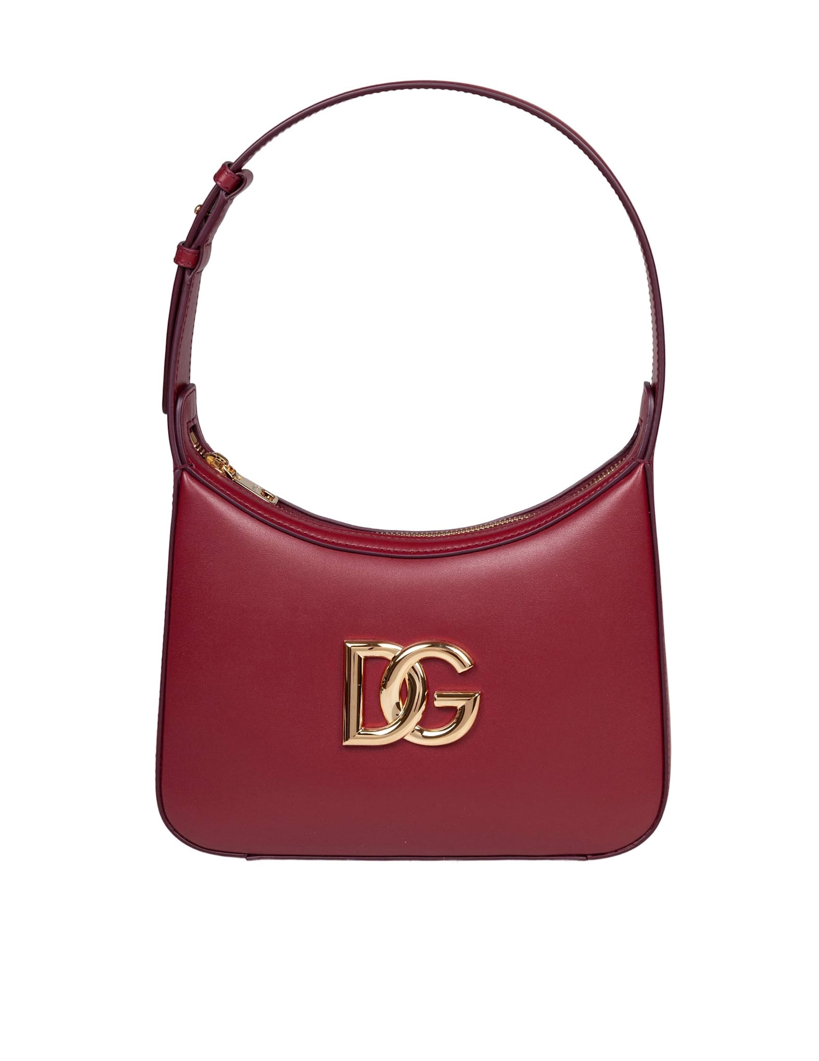 Dolce & Gabbana 3.5 Shoulder Bag In Leather With Dg Logo Color Tape