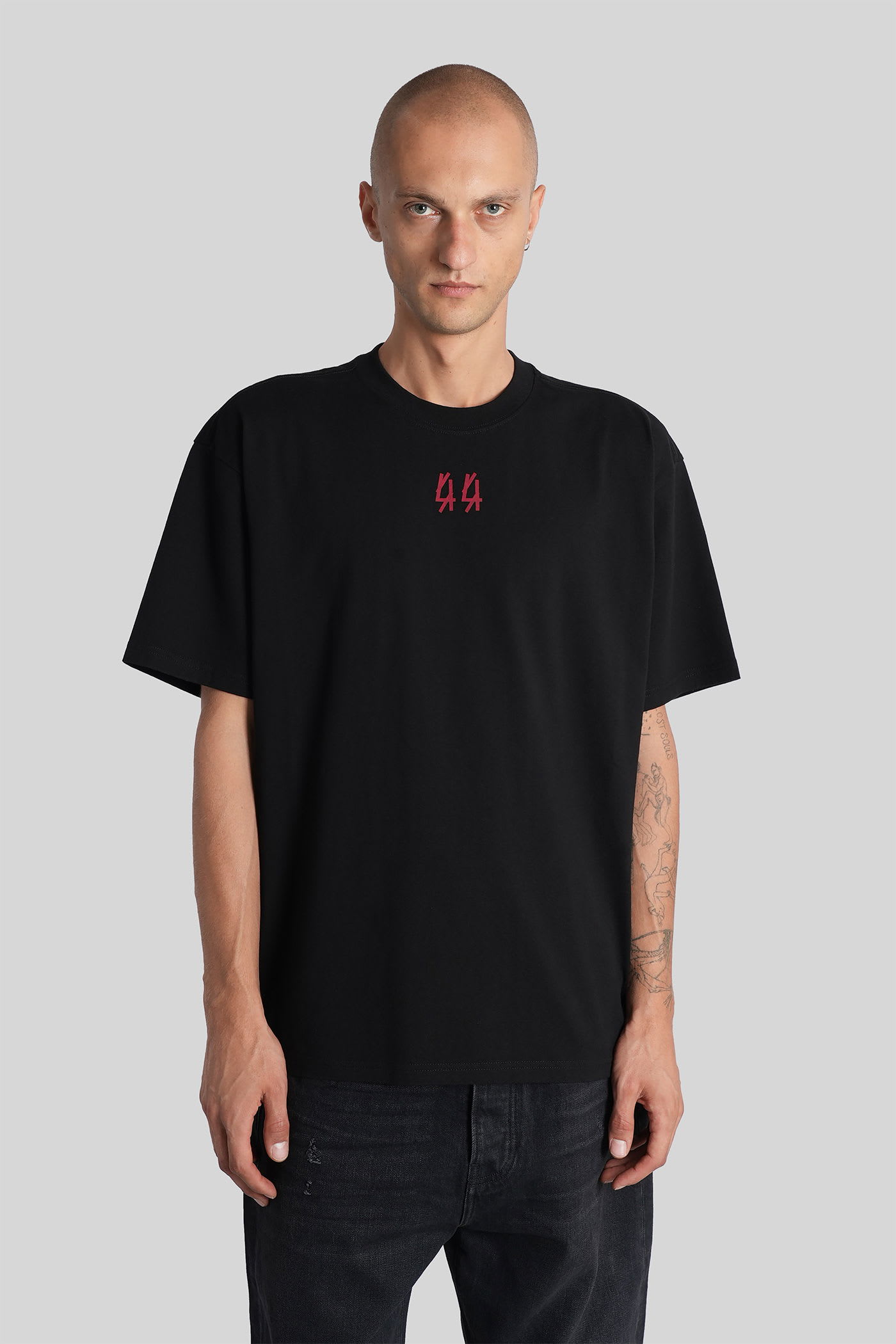 44 Label Group T-shirt In Black Cotton