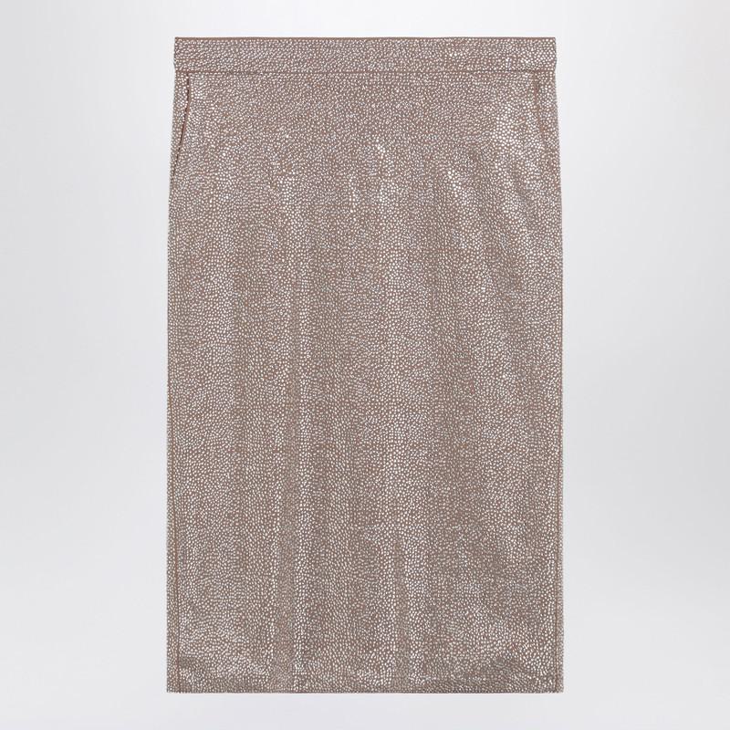 Giuseppe Di Morabito Midi Skirt With Silver Rhinestones