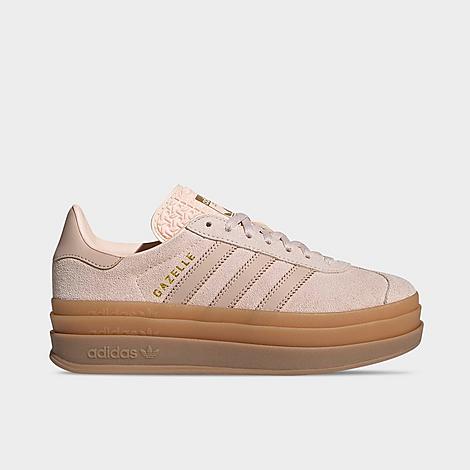 adidas Big Kids Originals Gazelle Bold Casual Shoes in Wonder Quartz/Wonder Taupe/Gum Size: 4.0