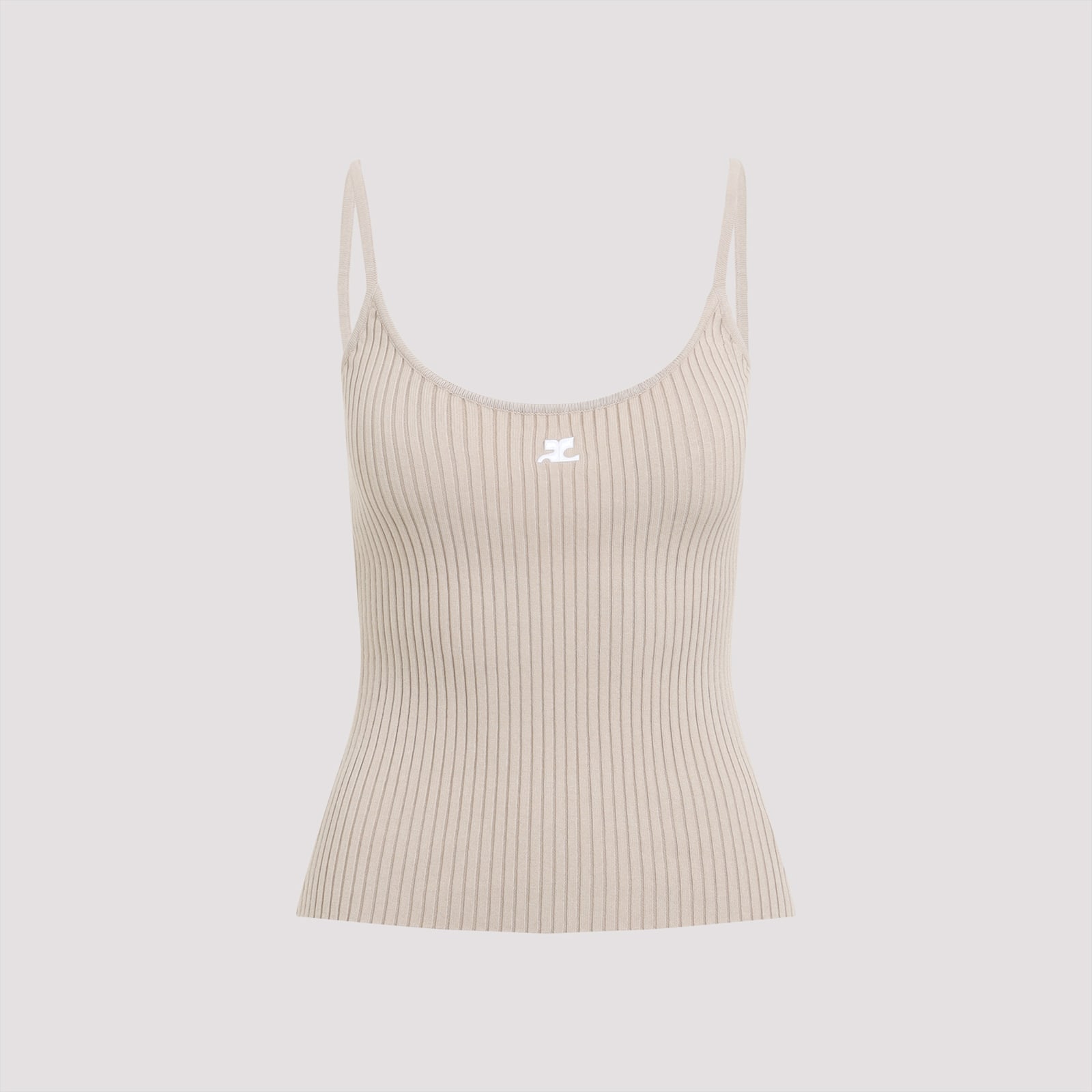 Courrèges Rib Knit Tank Top