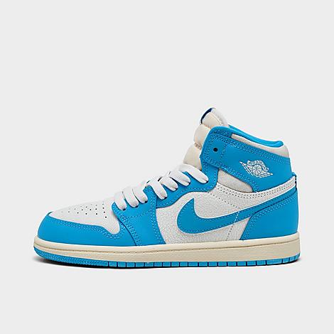 Jordan Little Kids Air Retro 1 High OG Casual Shoes in Dark Powder Blue/Dark Powder Blue/Sail
