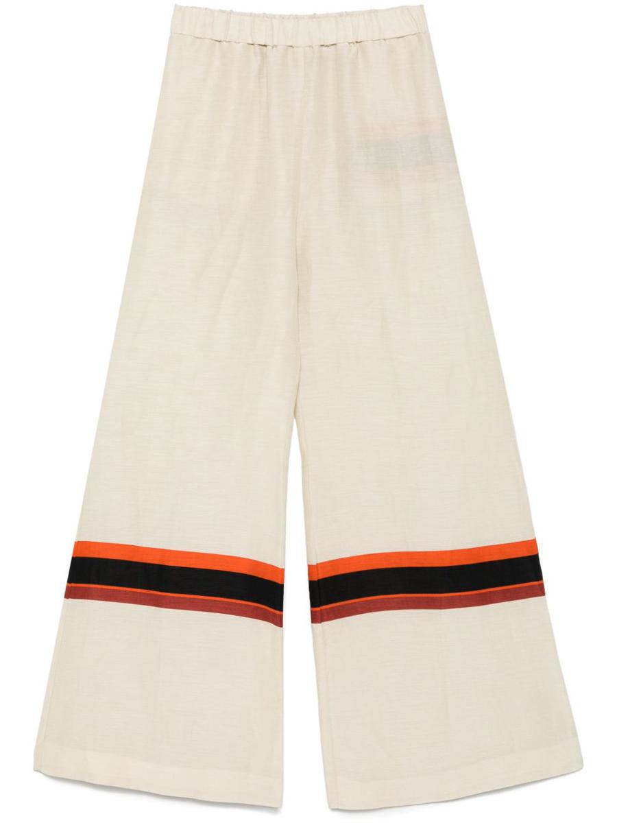 Raquel Diniz Sofia Palazzo Pants In Ivory Linen