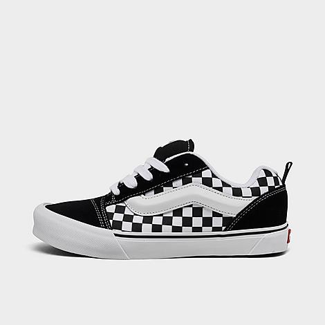Vans Big Kids Knu Skool Casual Shoes in Checkerboard Black/True White Size: 3.5