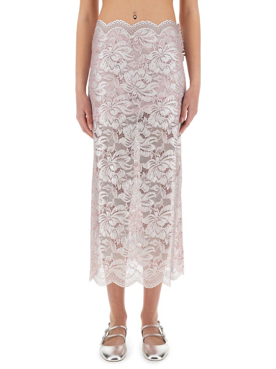 Rabanne Long Lace Skirt