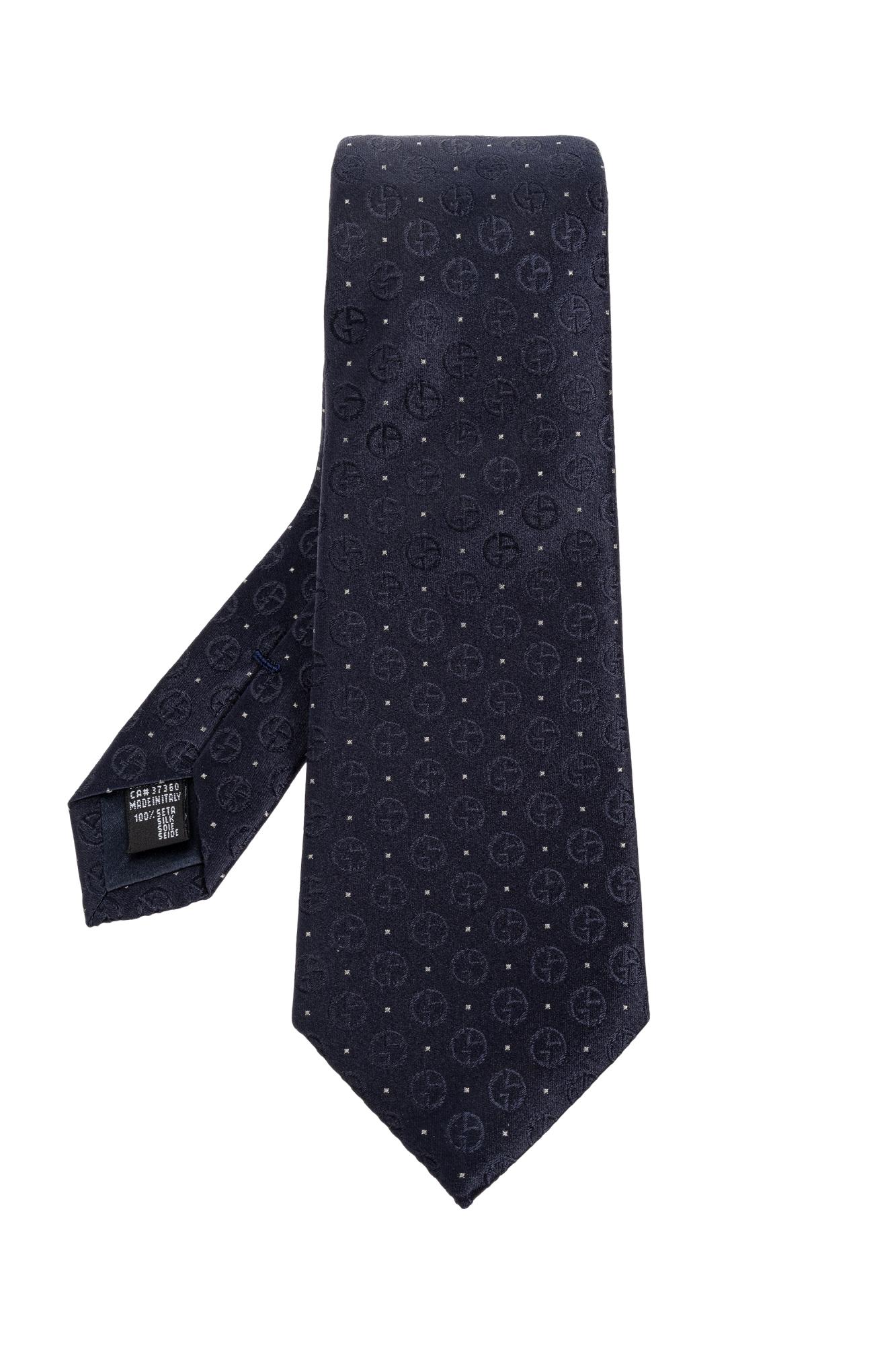 Giorgio Armani Silk Tie With Monogram