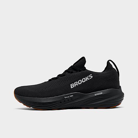 Brooks Men's Glycerin StealthFit 22 Running Shoes in Black/Gum Size: 7.5