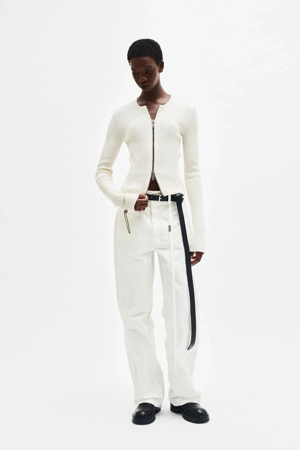 Terna Cropped Zip-up Cardigan