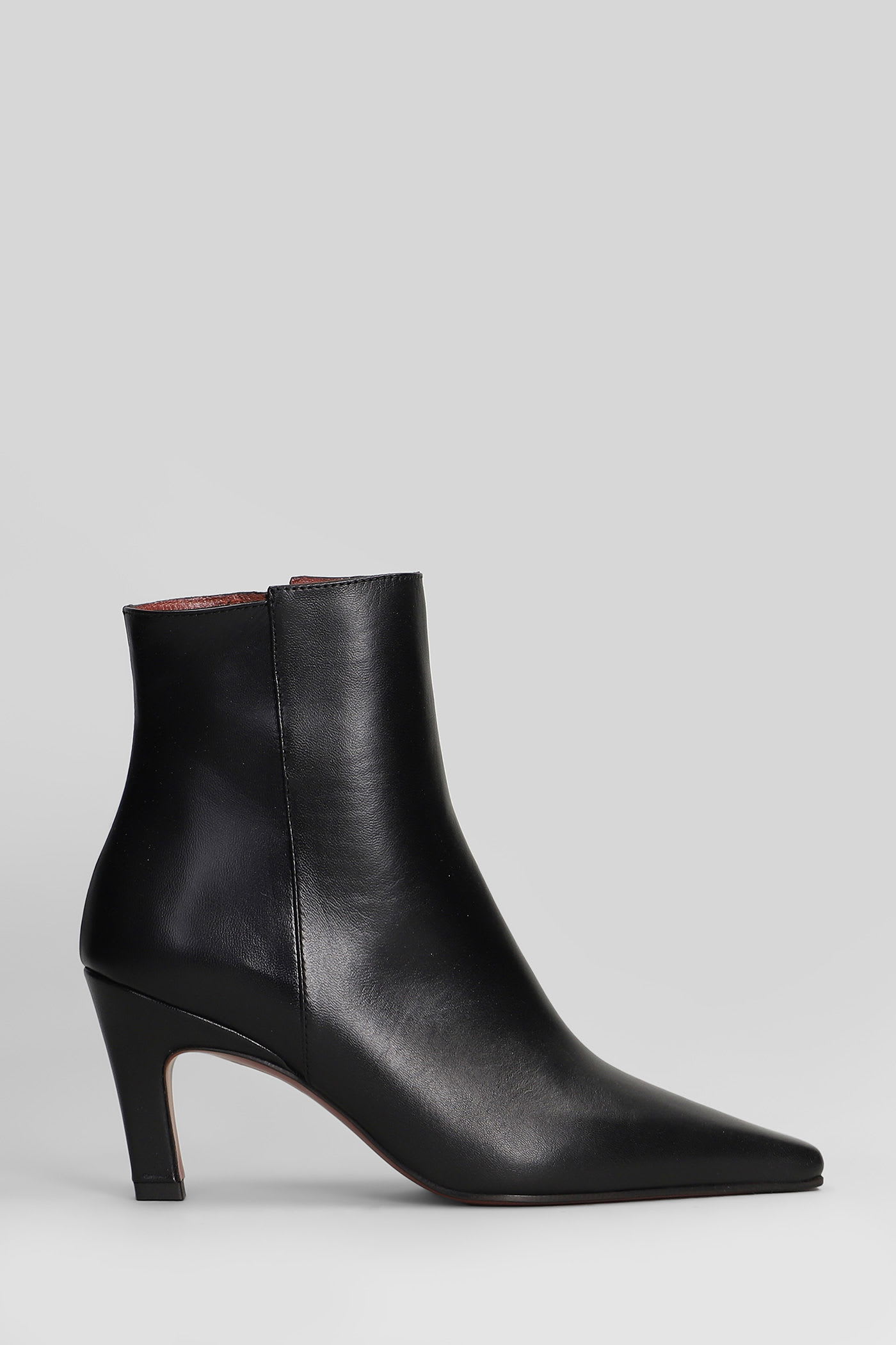 Roberto Festa Yanira High Heels Ankle Boots In Black Leather