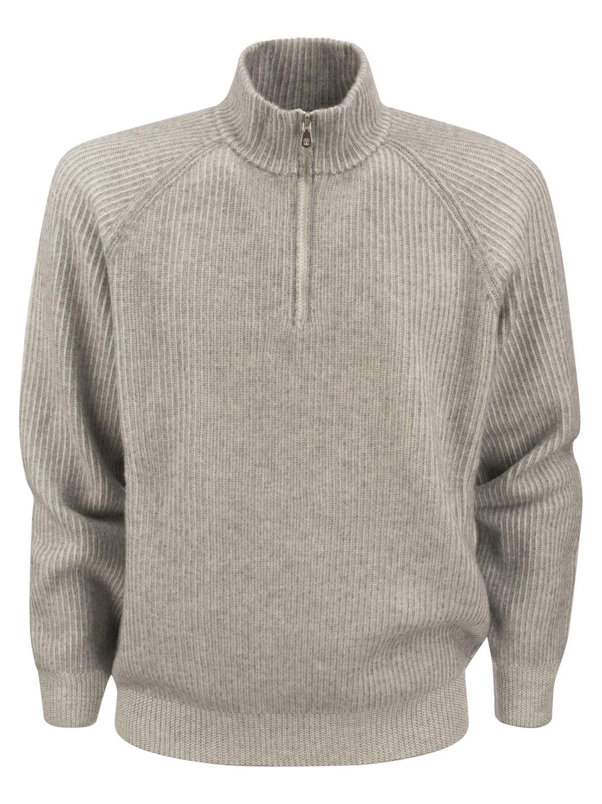 Half-zipped Knitted Jumper Brunello Cucinelli