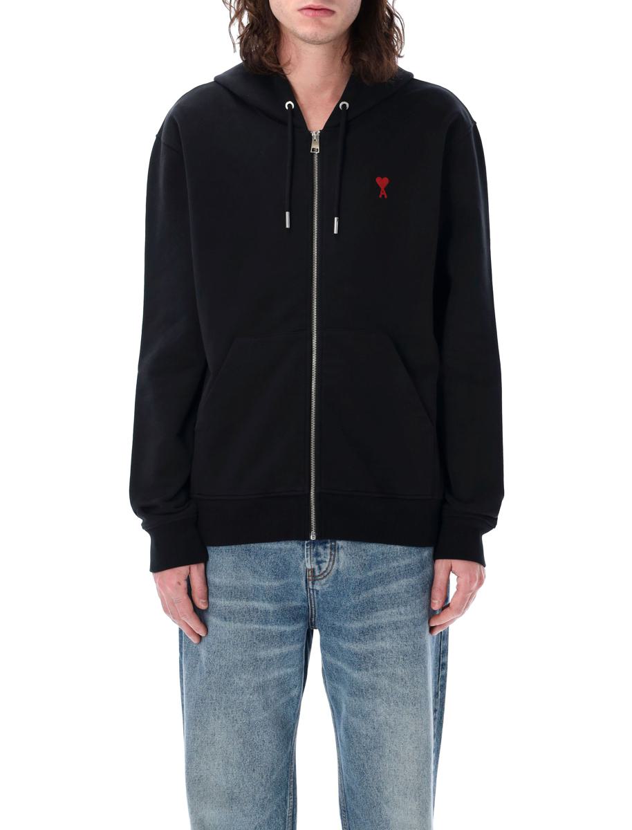 AMI Paris De Coeur Zipped Hoodie