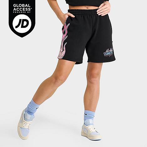Hoodrich Women's Heart Dice Shorts in Black Size: XS