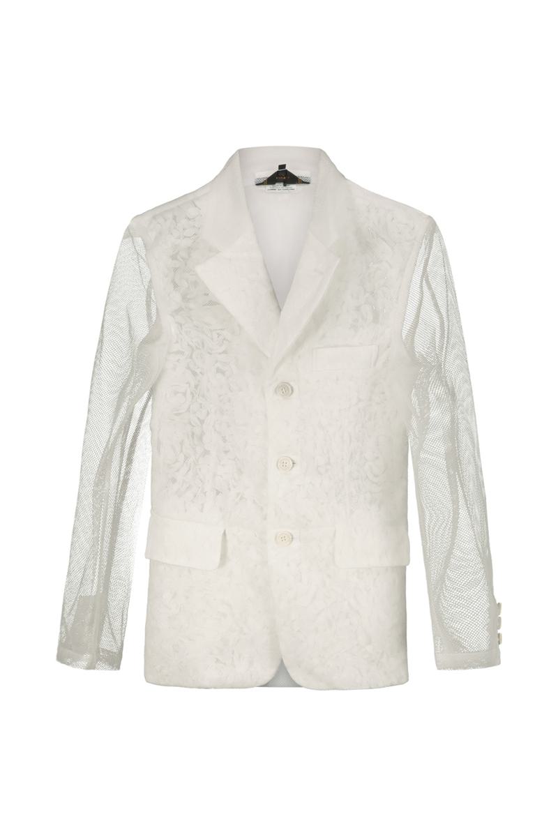 Comme Des Garçons White Blazer Clothing