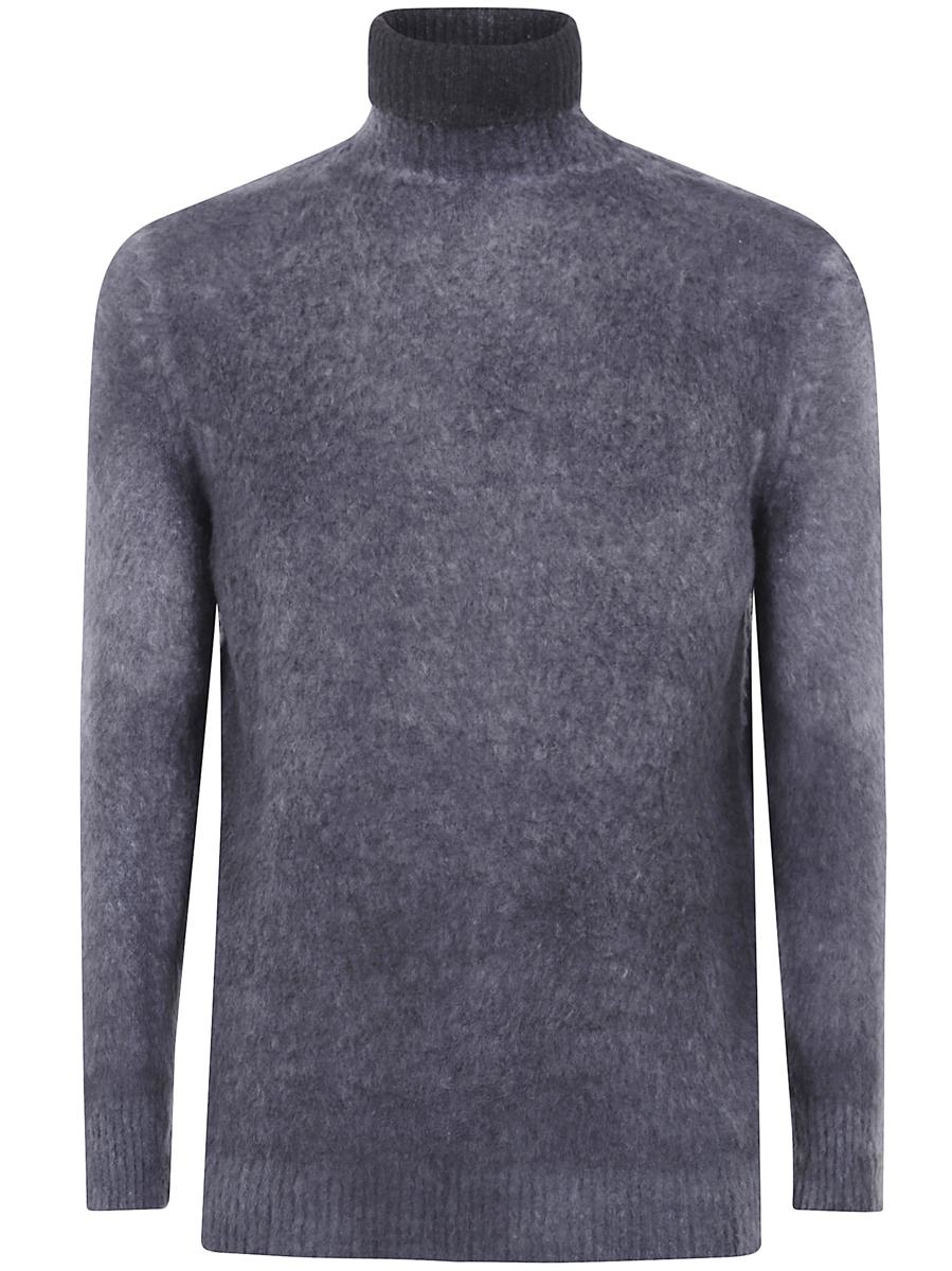 Avant Toi Hand Painted Brushed Cotton High Neck Pullover Clothing