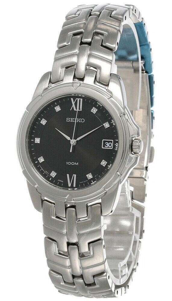 Seiko 37MM Black Dial Silver-Tone S-Steel Men's Watch SGEA45