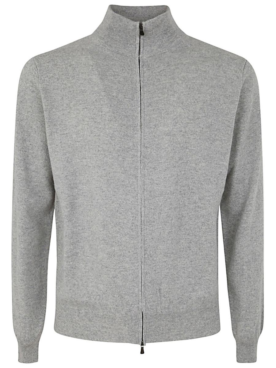 Filippo De Laurentiis Wool Cashmere Long Sleeves Full Zipped Sweater Clothing